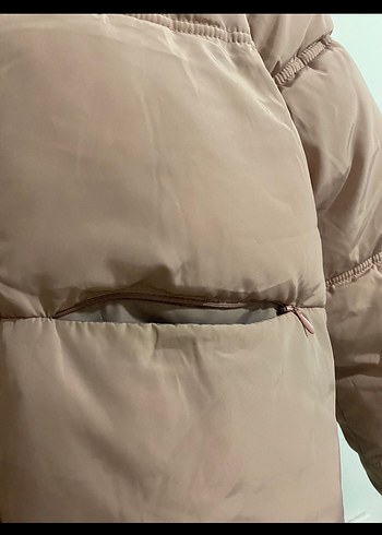 Hm pembe Fermuarlı Kadın Kışlık Mont - Görsel 3