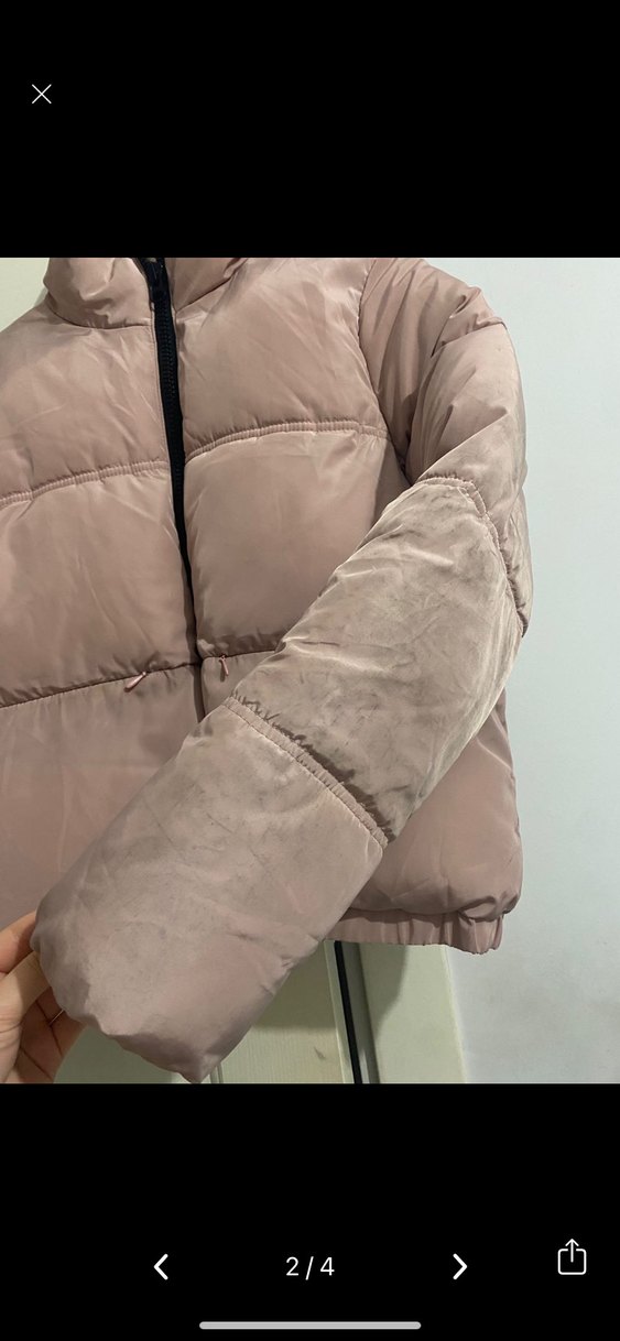 Hm pembe Fermuarlı Kadın Kışlık Mont - Görsel 2