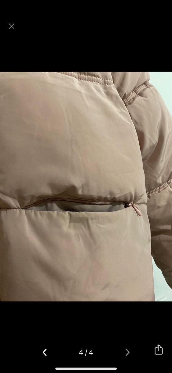 Hm pembe Fermuarlı Kadın Kışlık Mont - Görsel 3