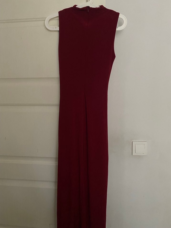 Bordo elbise - Görsel 2