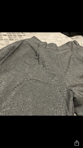 m Beden Simli şık bol kısa pantolon