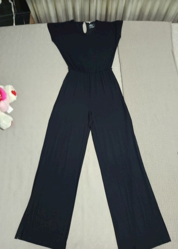 Siyah Kadın Uzun Piliseli Tulum - Görsel 2