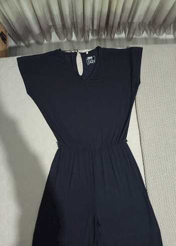 Siyah Kadın Uzun Piliseli Tulum - Görsel 3