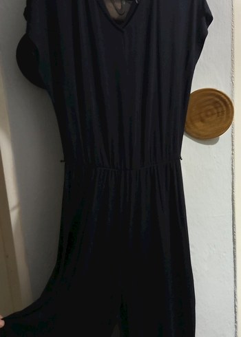 Siyah Kadın Uzun Piliseli Tulum - Görsel 4