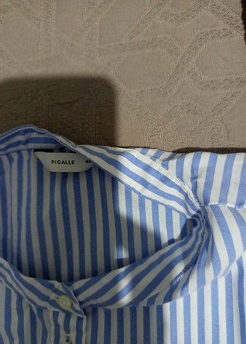 Mavi Çizgili Uzun  Elbisesi - Görsel 4