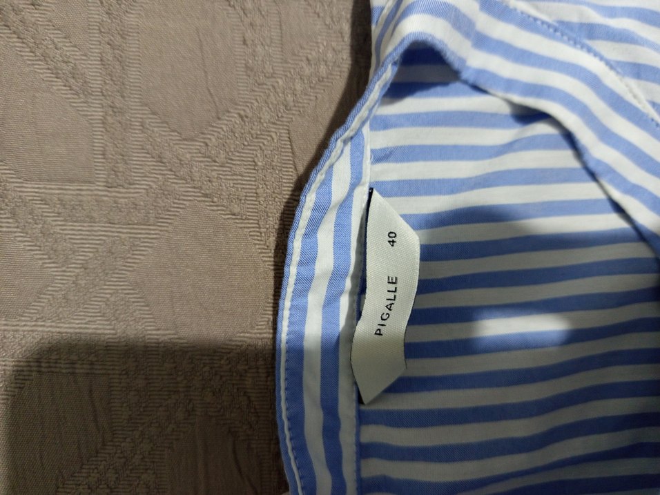 Mavi Çizgili Uzun  Elbisesi - Görsel 3