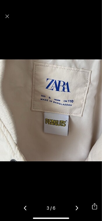 5 Yaş Beden Zara bomber ceket