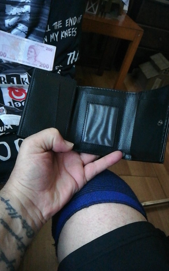 Siyah Baskılı Erkek Cüzdan - Görsel 5