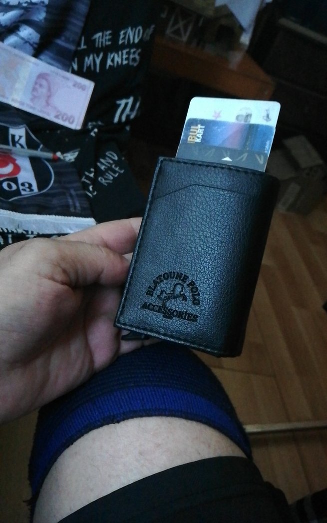 Siyah Baskılı Erkek Cüzdan - Görsel 3