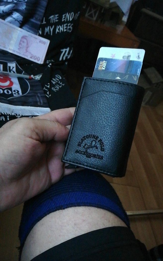 Siyah Baskılı Erkek Cüzdan - Görsel 4