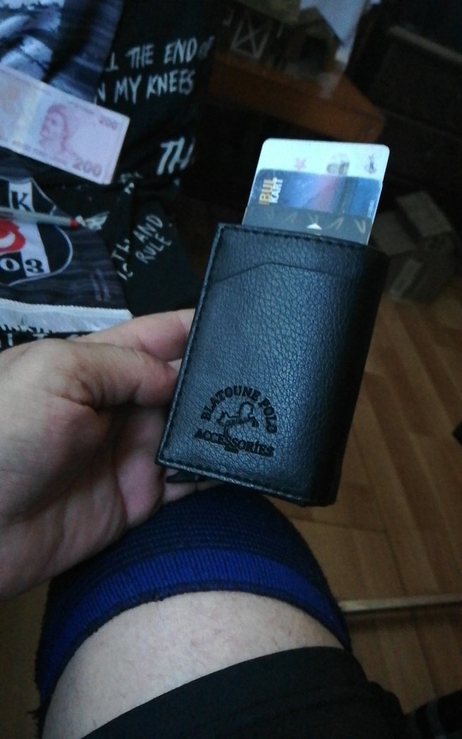 Siyah Baskılı Erkek Cüzdan - Görsel 2