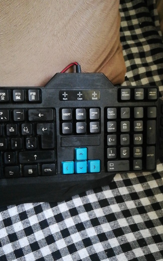 Mavi Vurgulu Kablolu Klavye - Görsel 3