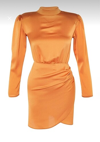 34 Beden turuncu Renk Trendyolmilla abiye elbise