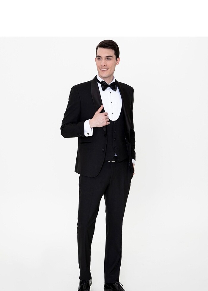 Siyah Yelekli Damatlık Smokin - Görsel 2