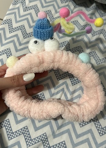 Pembe Peluş Kedi Aksesuarı Taç