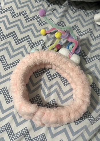  Beden Pembe Peluş Kedi Aksesuarı Taç