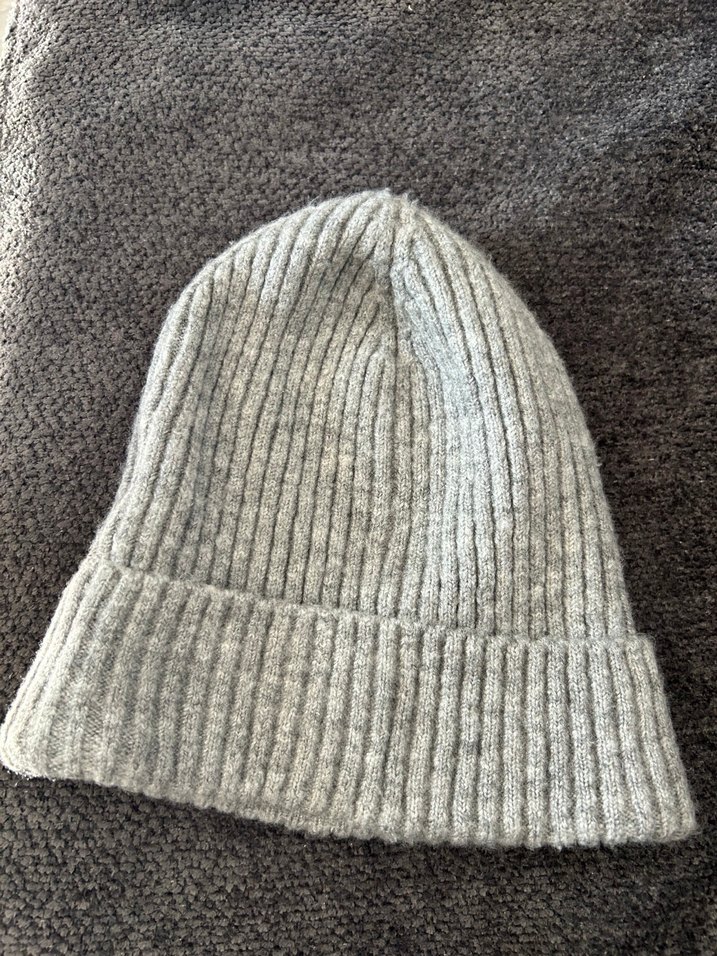 Gri Örgü Kadın Yün Bere - Görsel 3