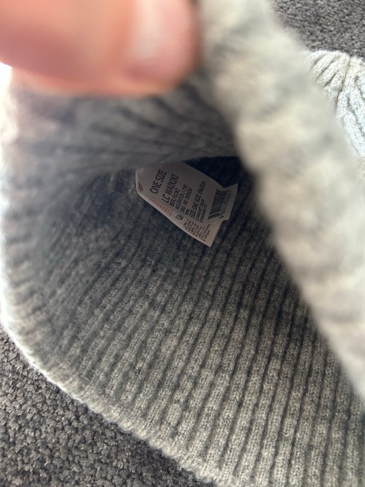 Gri Örgü Kadın Yün Bere - Görsel 4