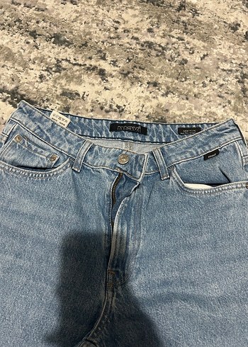 Kadın Mavi Normal Kesim Denim Pantolon - Görsel 3