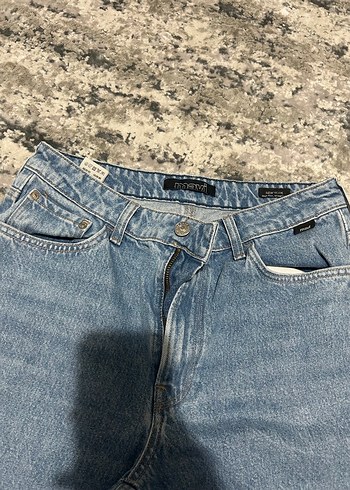 Kadın Mavi Normal Kesim Denim Pantolon - Görsel 4
