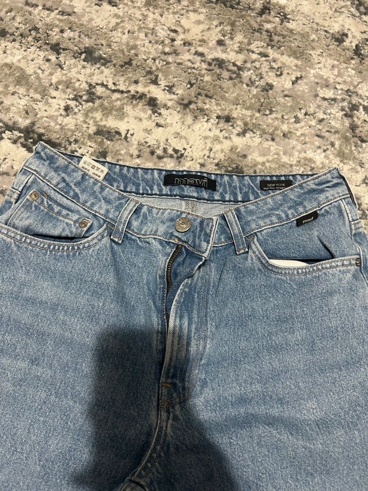 Kadın Mavi Normal Kesim Denim Pantolon - Görsel 3