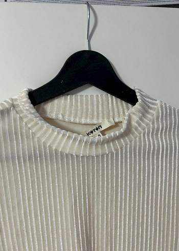 Uzun Kollu, Pileli, Beyaz Keten Bluz - Görsel 4