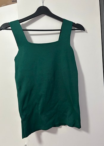 Yeşil Kadın Midi Askılı Basic Atlet - Görsel 2