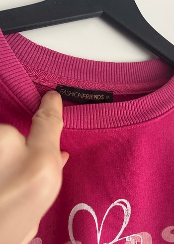 Pembe Baskılı Kadın Sweatshirt - Görsel 4