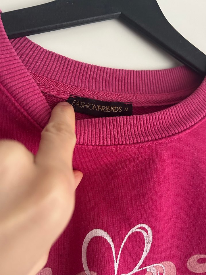 Pembe Baskılı Kadın Sweatshirt - Görsel 4