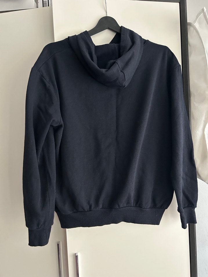 Siyah Kapüşonlu Salaş Sweatshirt - Görsel 4