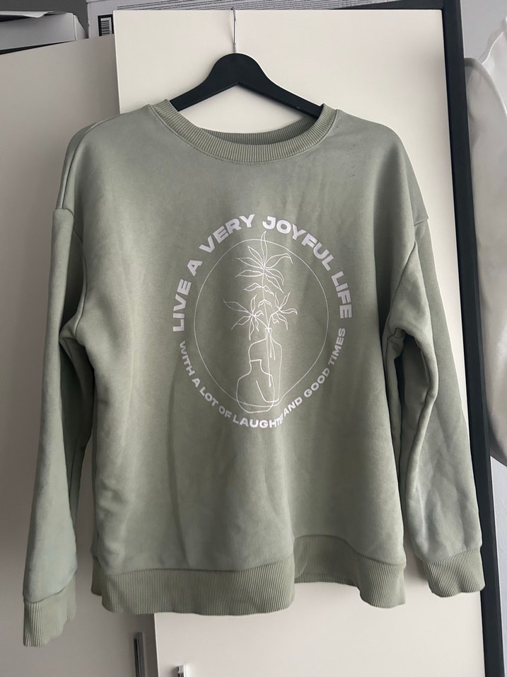 Kadın Haki Baskılı Uzun Kollu Sweatshirt - Görsel 3