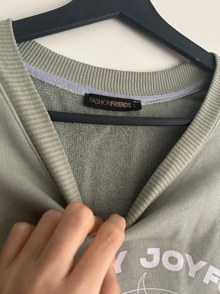 Kadın Haki Baskılı Uzun Kollu Sweatshirt - Görsel 4