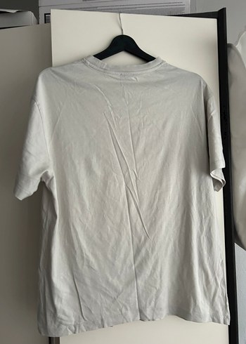 Mavi Baskılı Beyaz Kadın Tişört - Görsel 5