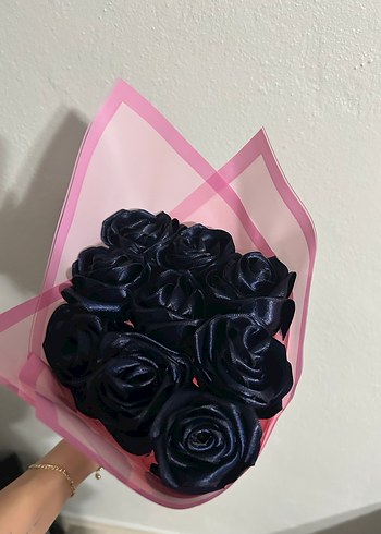 Karanlık Goth lacivert Gül Buketi - Görsel 4