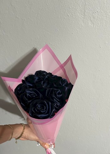 Karanlık Goth lacivert Gül Buketi - Görsel 6