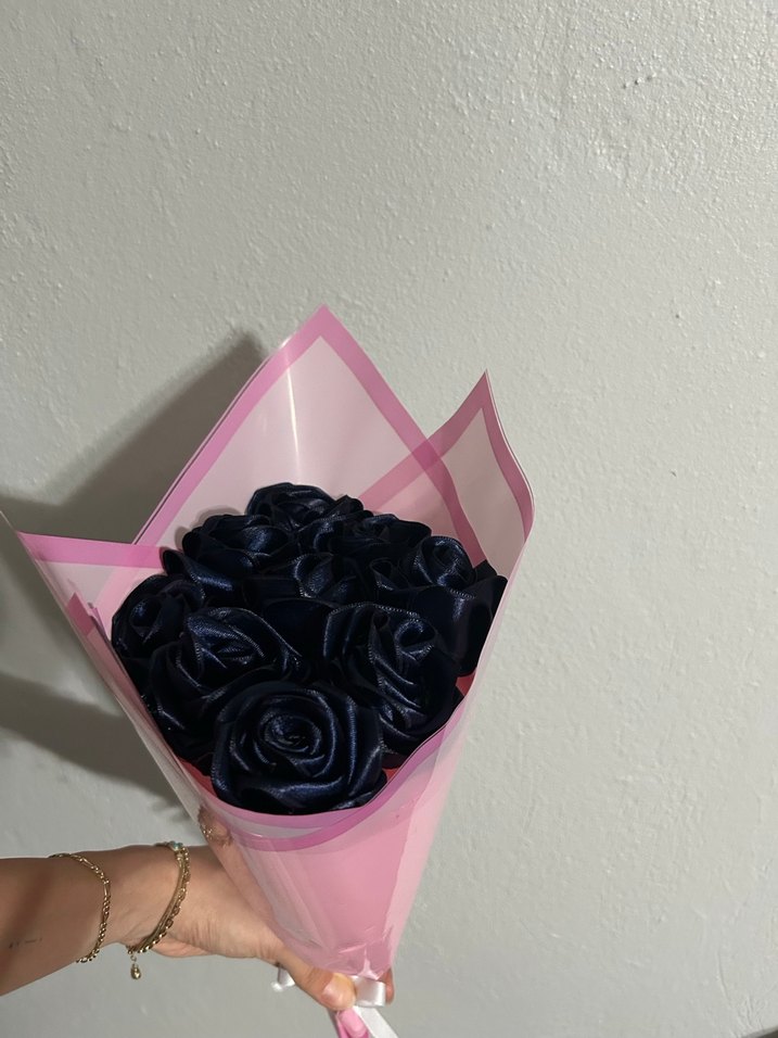 Karanlık Goth lacivert Gül Buketi - Görsel 5