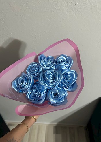 Mavi gül buketi - Görsel 2