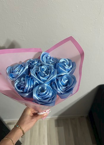 Mavi gül buketi - Görsel 5