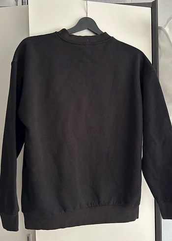 Siyah Baskılı Kadın Sweatshirt - Görsel 5