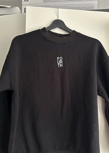 Siyah Baskılı Kadın Sweatshirt - Görsel 3