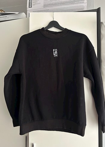 Siyah Baskılı Kadın Sweatshirt - Görsel 2