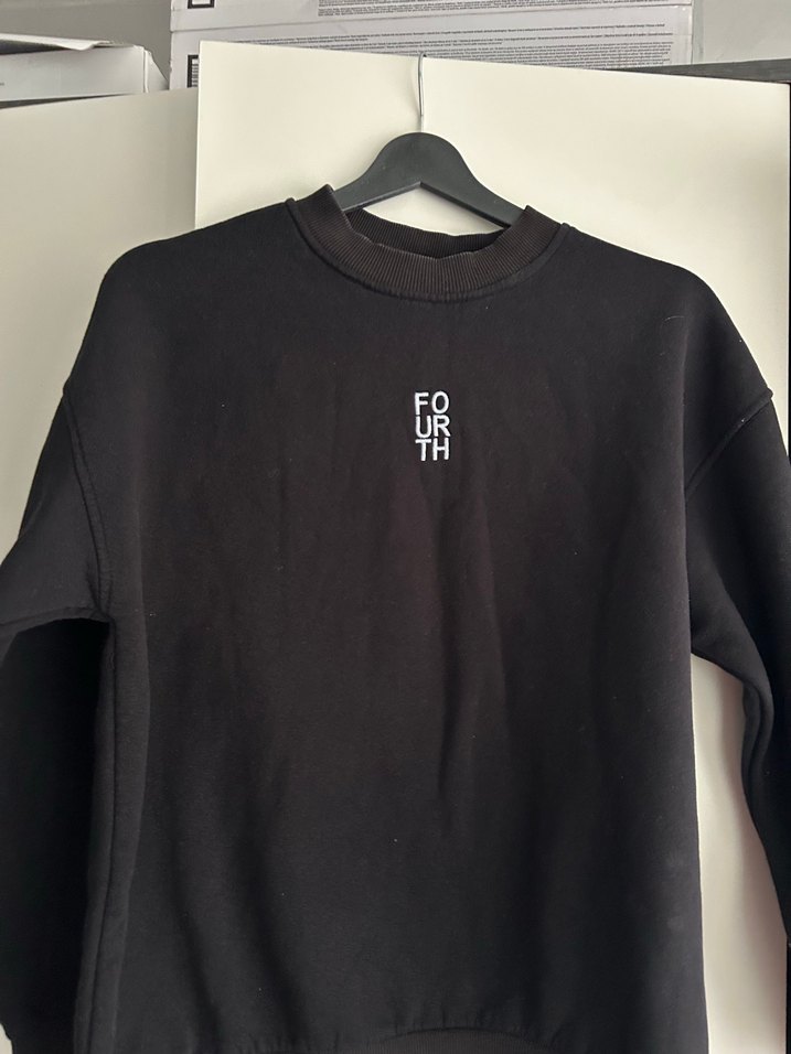 Siyah Baskılı Kadın Sweatshirt - Görsel 3