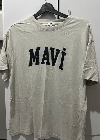 Mavi Baskılı Gri Kadın Tişört - Görsel 2