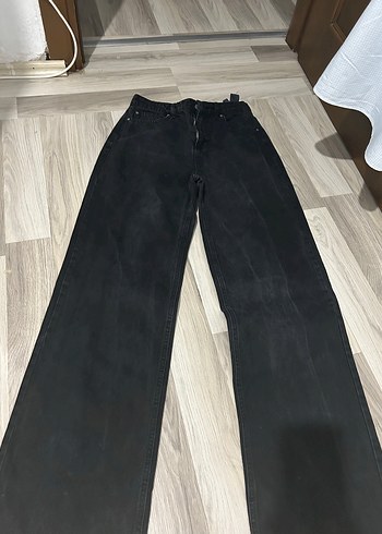 Siyah Regular Fit Midi Kot Pantolon