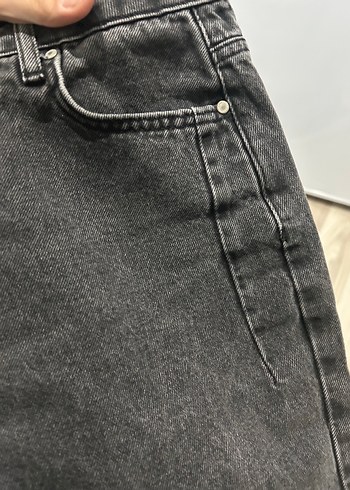 Trendyol & Milla Gri Tie-Dye Midi Kadın Denim Pantolon