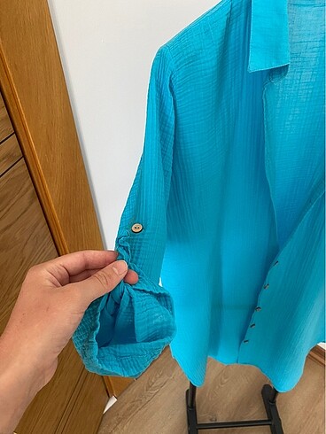 xl Beden mavi Renk Şile bezi / müslim kumaş gömlek L/XL
