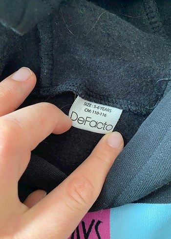 Siyah Kapüşonlu Erkek çocuk Sweatshirt - Görsel 5