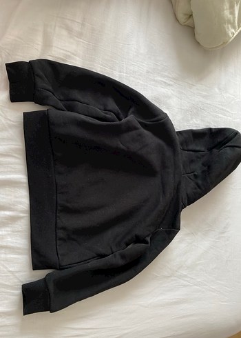 Siyah Kapüşonlu Erkek çocuk Sweatshirt - Görsel 2