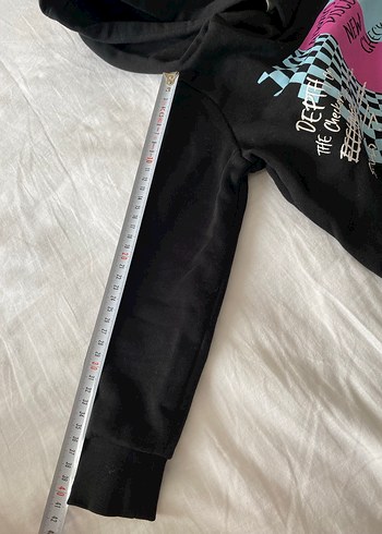 Siyah Kapüşonlu Erkek çocuk Sweatshirt - Görsel 8