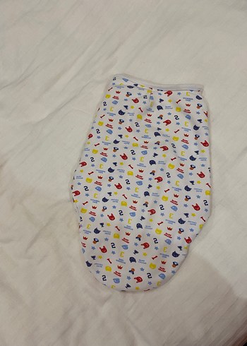 Renkli Desenli Bebek Kundak Örtüsü - Görsel 2